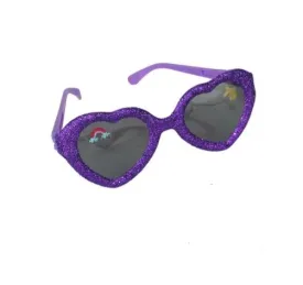 Purple Glitter Heart Glasses - 8 Pkt