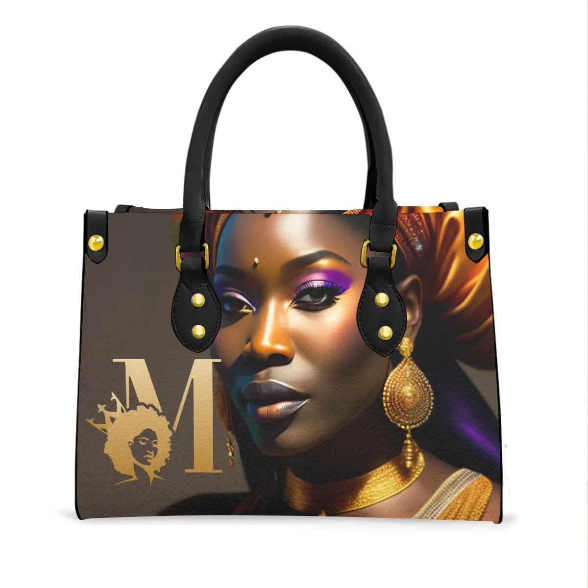 Queen To Be by Melanin Goddess - Women's Tote Bag With Black Handle