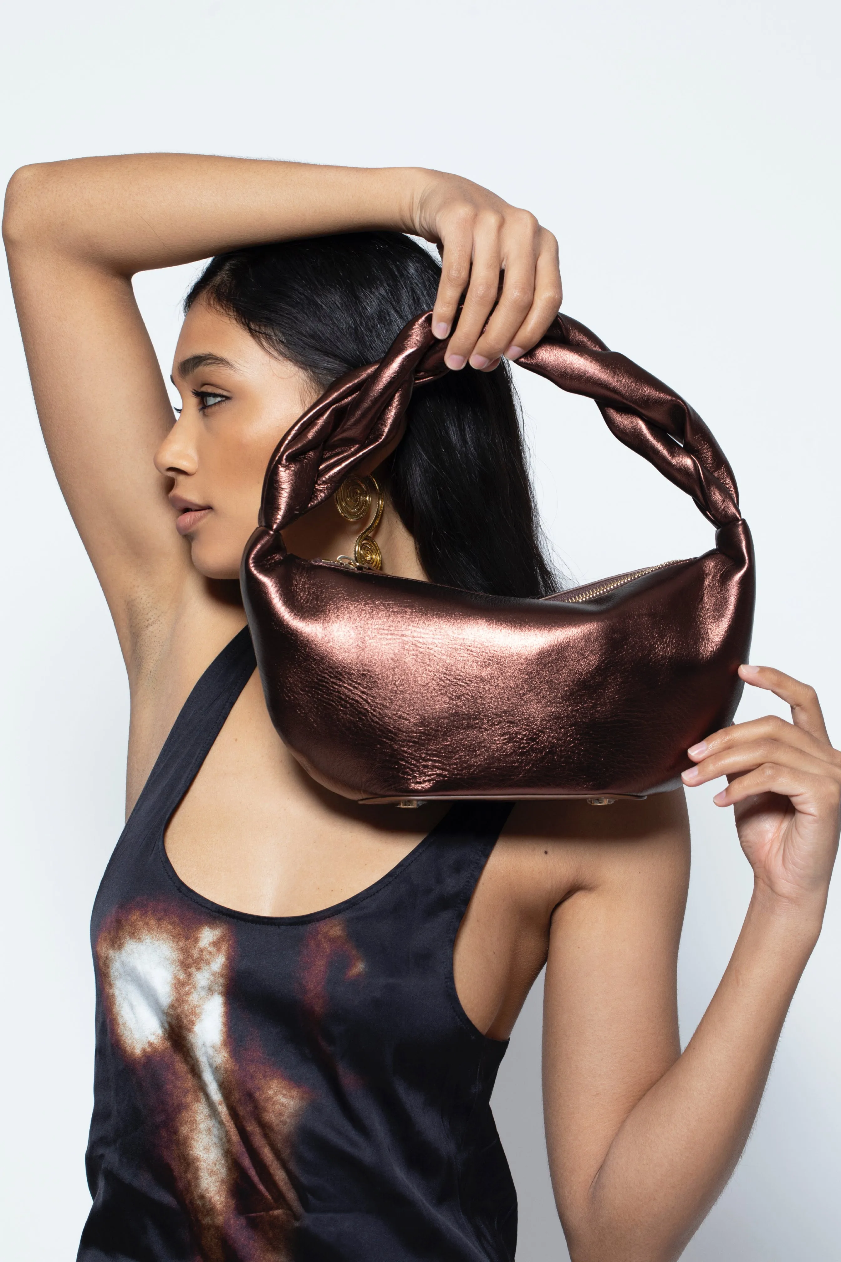 Rio Handle Bag in Bronze Metallic