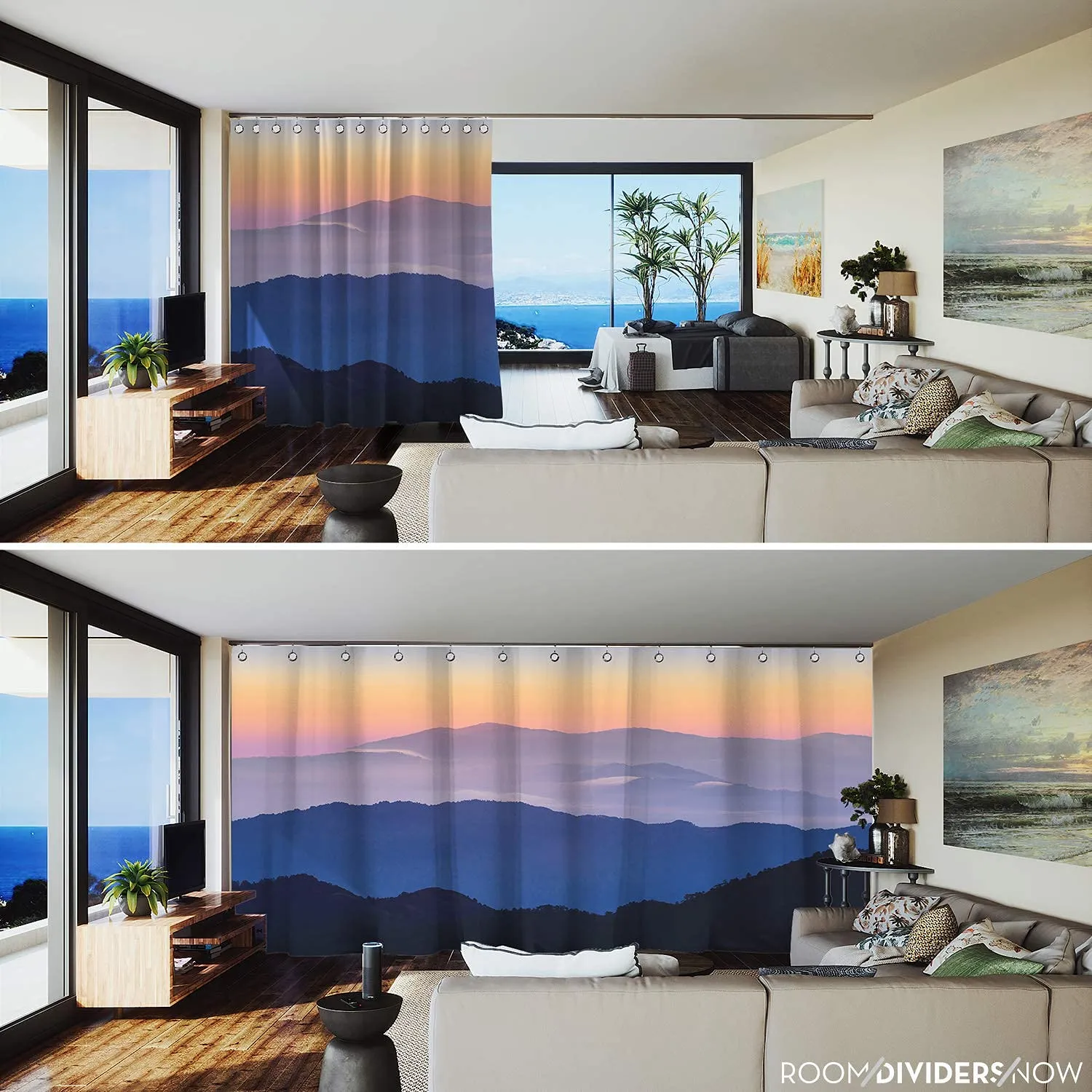 Room/Dividers/Now Premium Room Divider Curtain - Misty Mountains