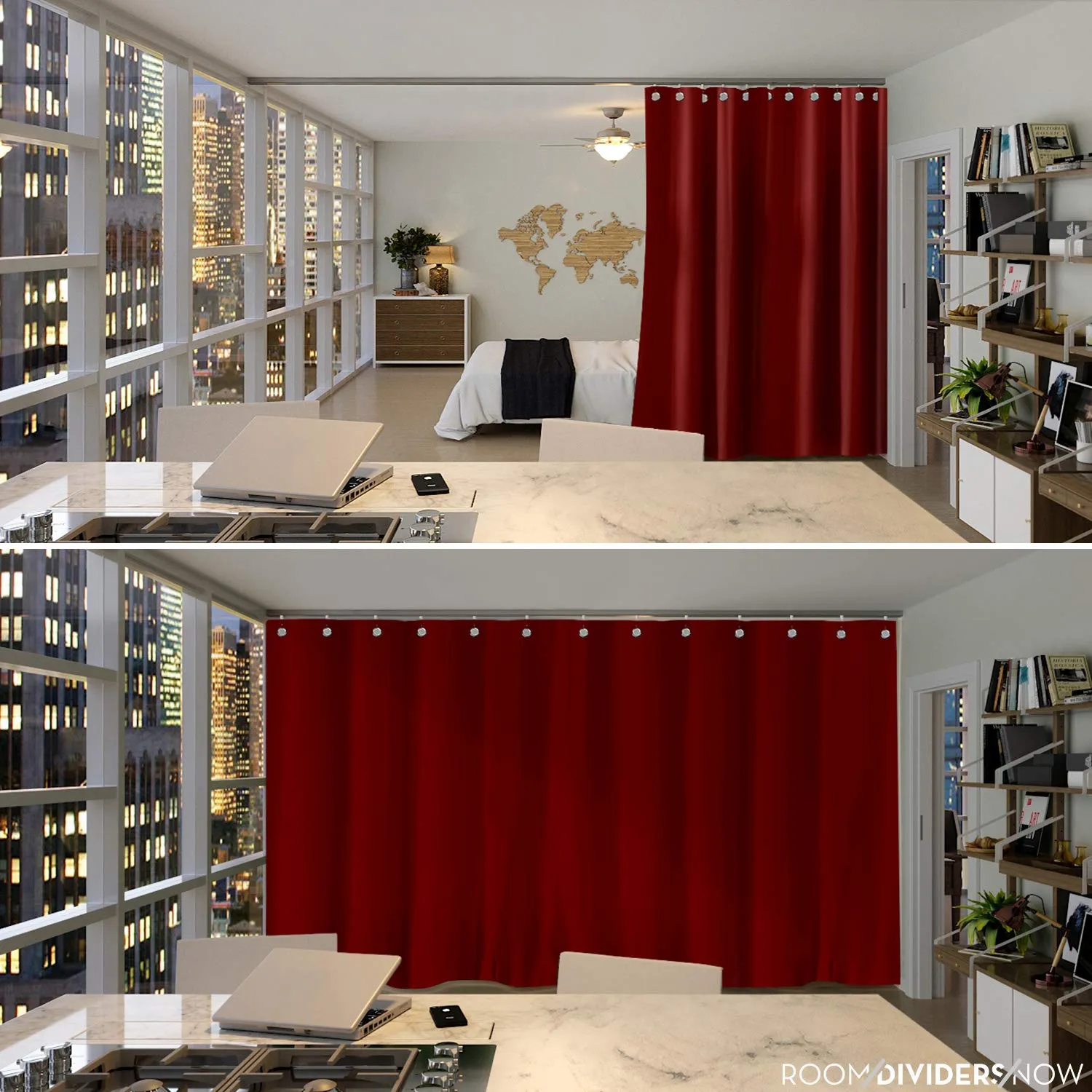 Room/Dividers/Now Premium Room Divider Curtain - Seierra Red