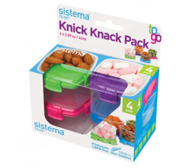 Sistema® Mini Knick Knack TO GO™ 62ml – 4 Pack