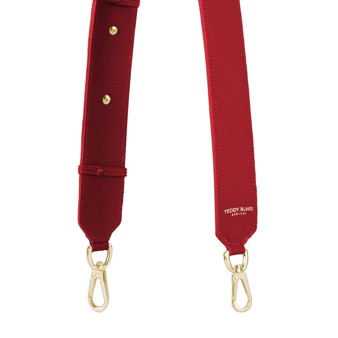 Stampato Leather Wide Strap - Red