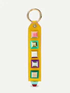 Studded Overlay Keychain