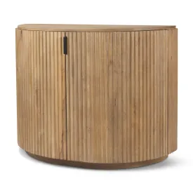 Terra Accent Cabinet Light Brown Wood | Fluted