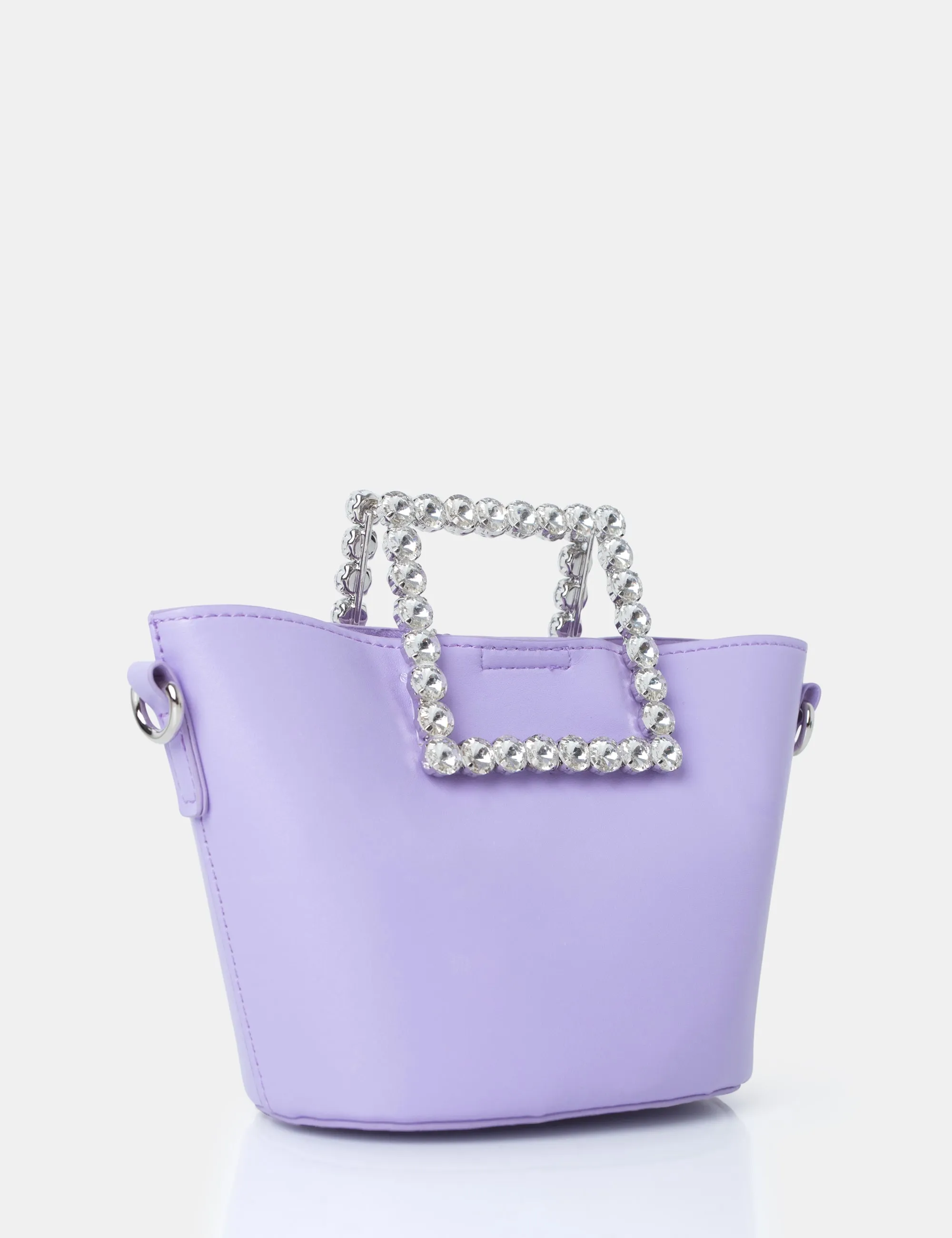 The Glam Lilac Pu Mini Bucket Grab Bag