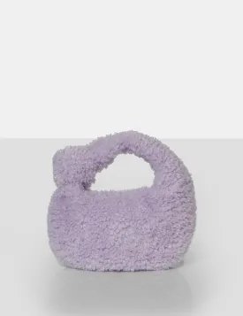 The Lyra Lilac Fluffy Mini Handbag