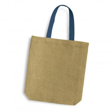 Thera Jute Tote Bag Coloured Handles