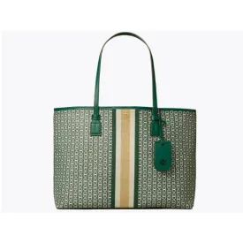 Tory Burch Gemini Link Canvas Tote Malchite link -TB53303