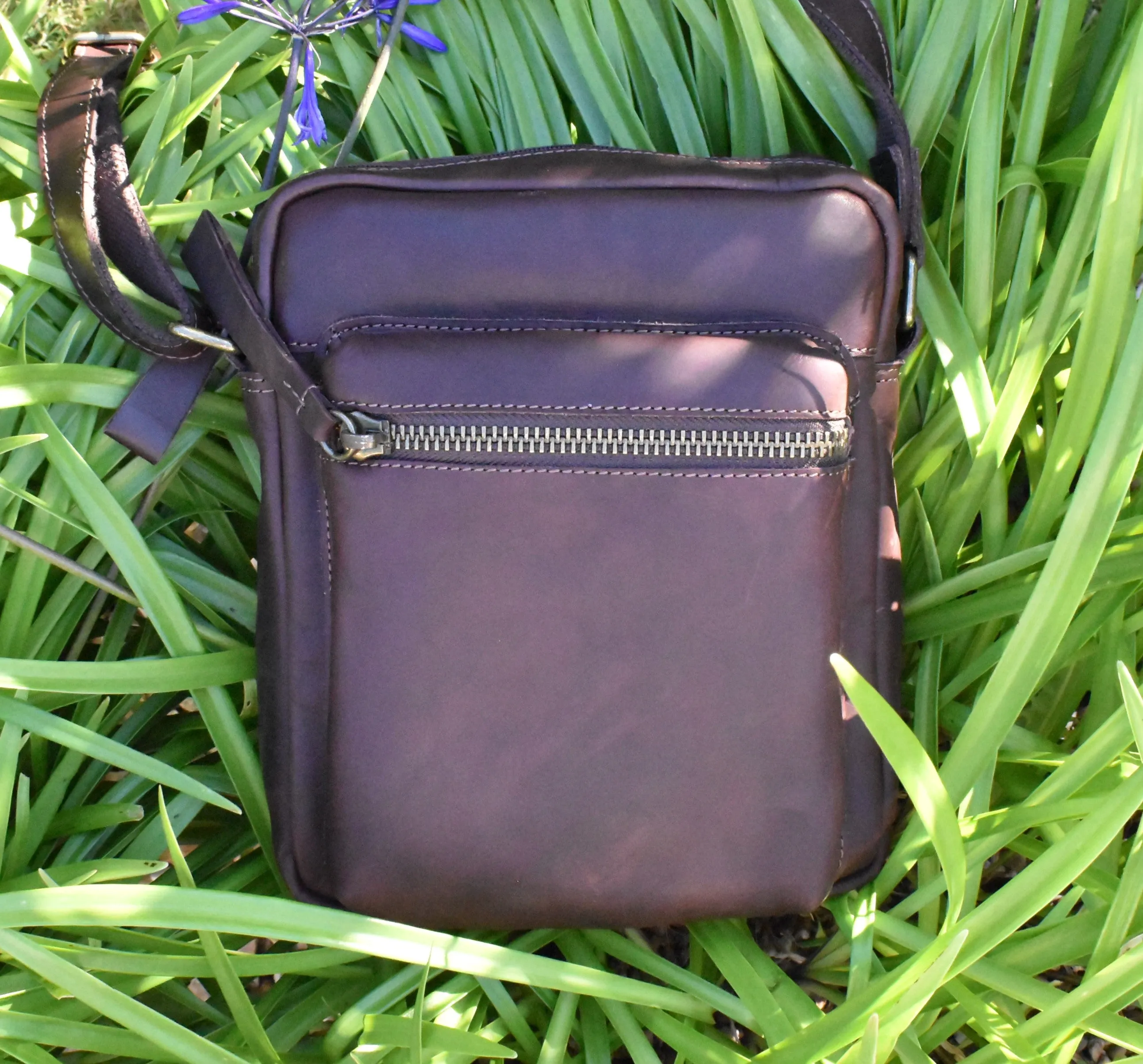 Waxed Leather Body Bag