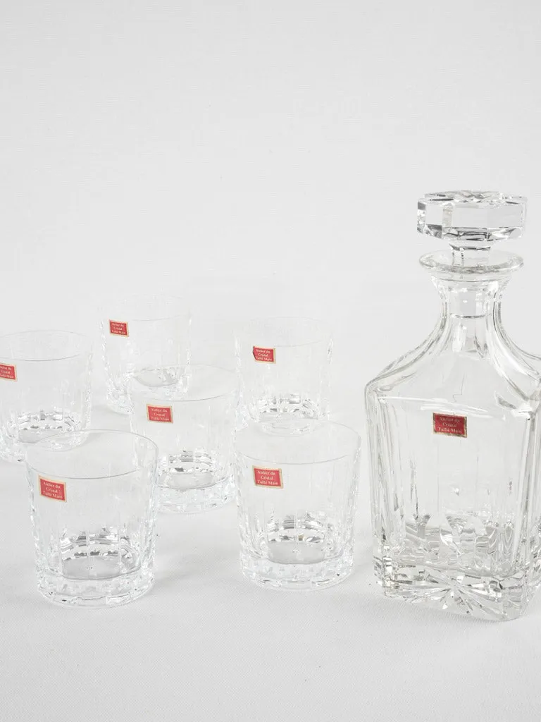 Whisky decanter w/ 6 glasses