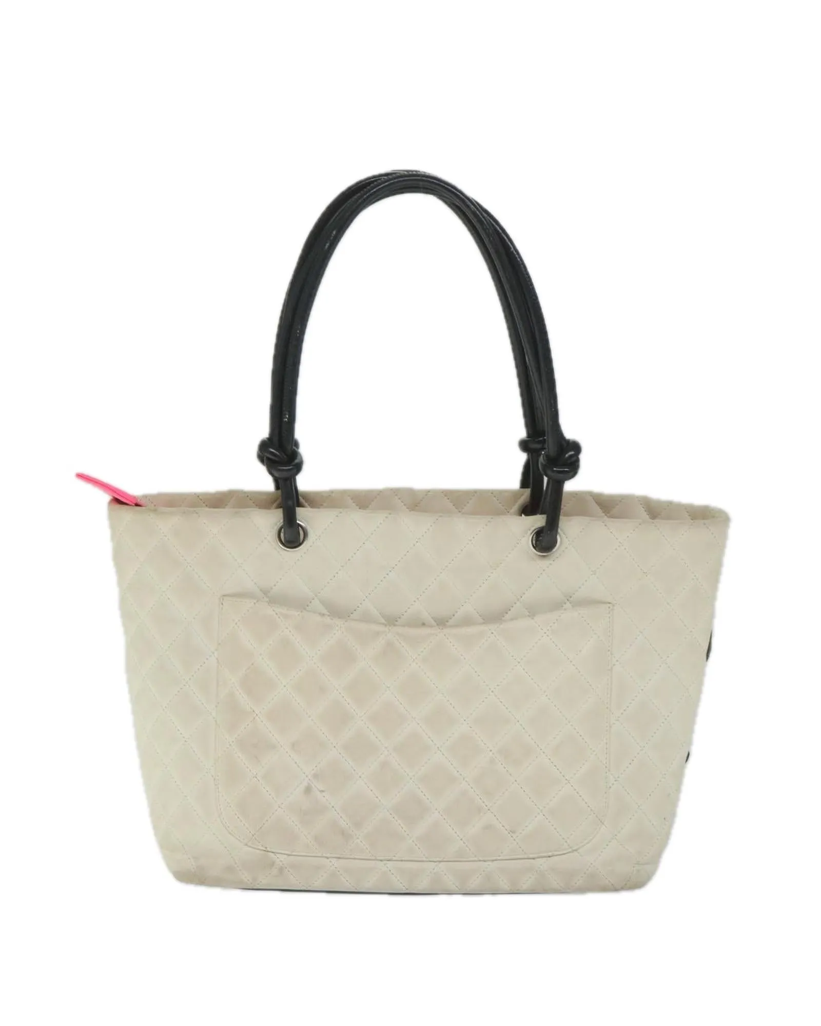 White Leather Tote Bag with Guarantee Card