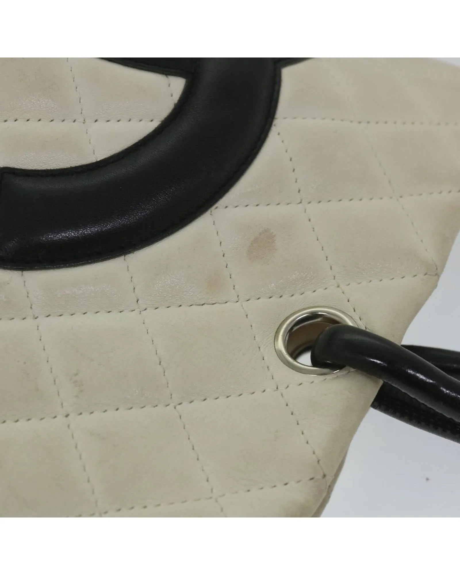 White Leather Tote Bag with Guarantee Card