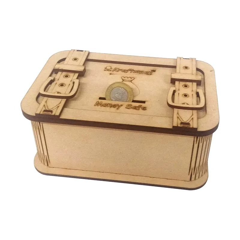 Wooden Money Safe - Briefcase Style