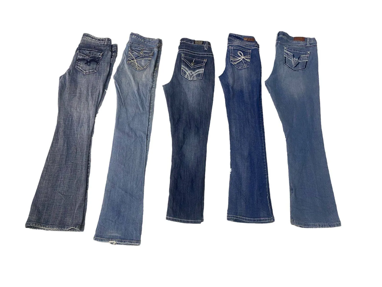 Y2K Silver Brand Jeans - 09 Pcs