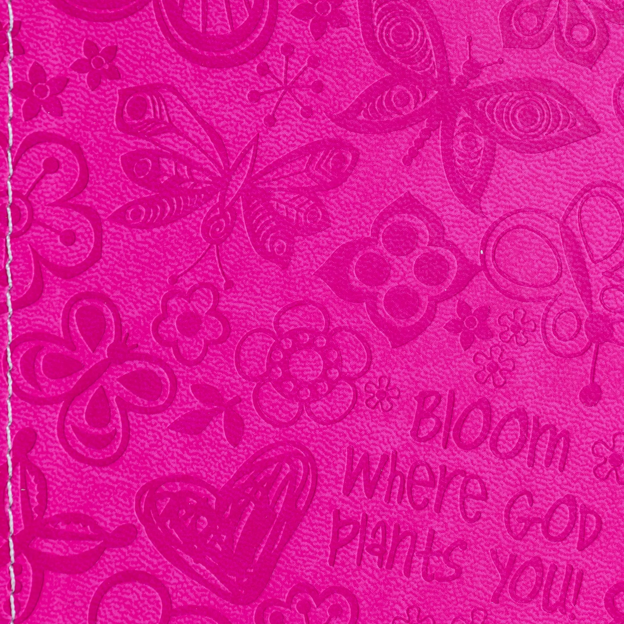 Zippered Journal - Pink Bloom Where God Plants You