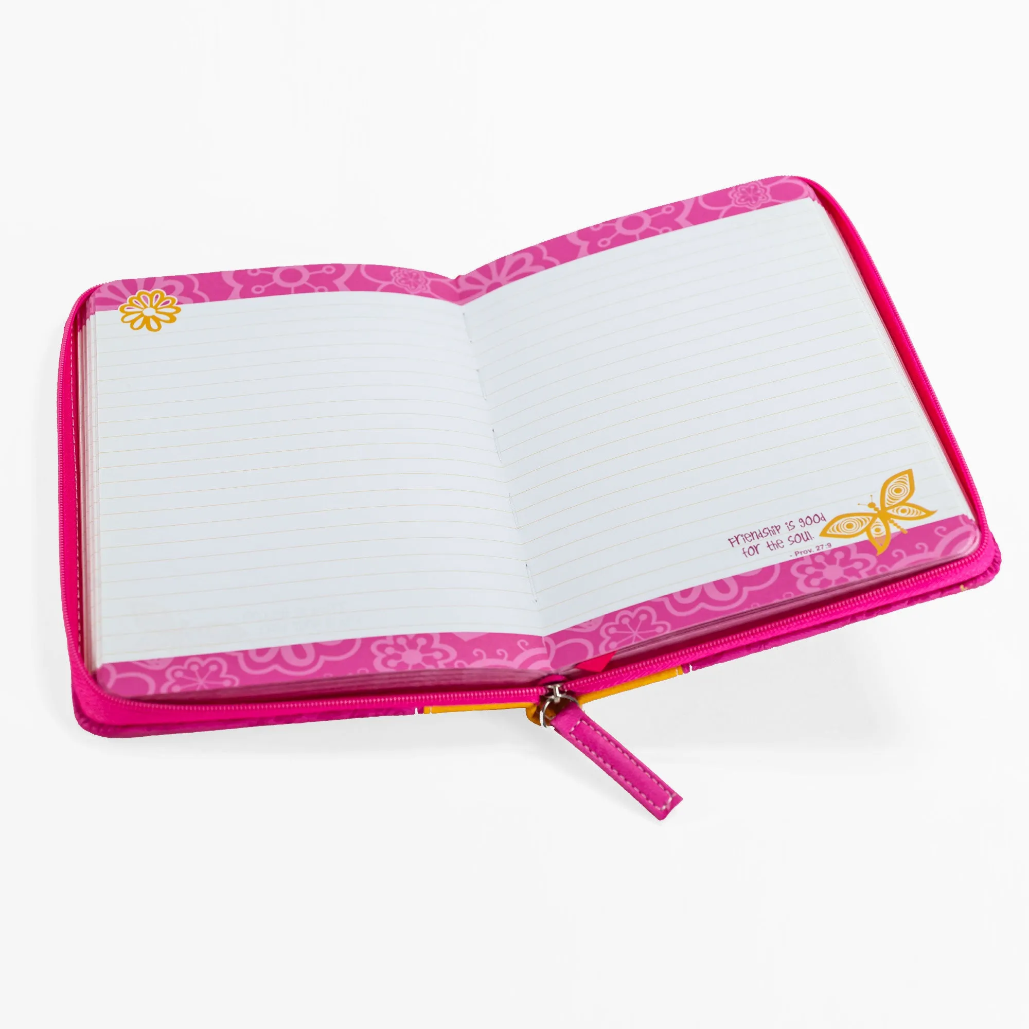 Zippered Journal - Pink Bloom Where God Plants You