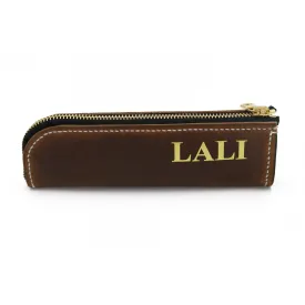 Zippered Pen and Pencil Case - Oxford Xcel Leather