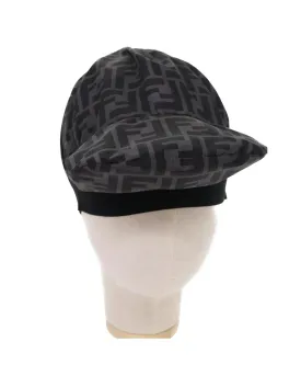 Zucca Canvas Cap Cover in Black by Fendi