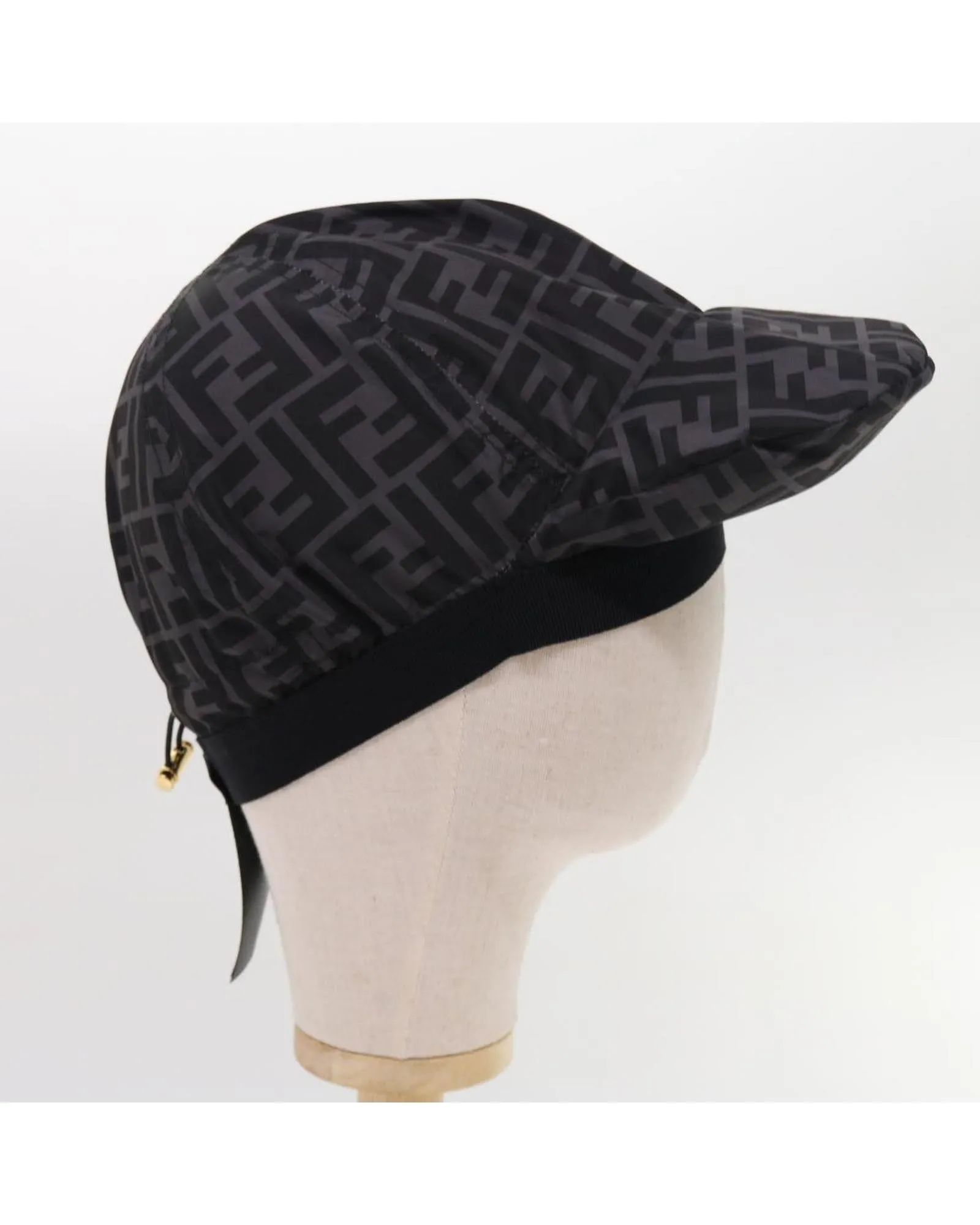 Zucca Canvas Cap Cover in Black by Fendi